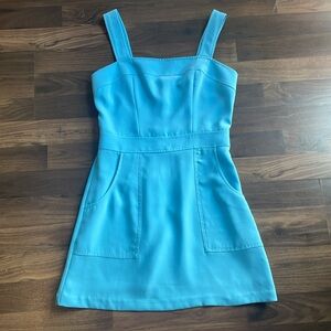 AMANDA UPRICHARD - light blue mini dress with pockets